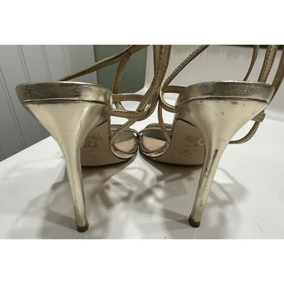 Steve Madden Nectur Strappy Heeled Sandal (Womens) - Gold - Size 8.5 M NYE Party - Picture 4 of 6